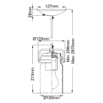 Mała lampa wisząca Brinley – 1 źródło światła – Szczotkowany nikiel KL-BRINLEY-MP-NI Elstead Lighting