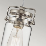 Mała lampa wisząca Brinley – 1 źródło światła – Szczotkowany nikiel KL-BRINLEY-MP-NI Elstead Lighting