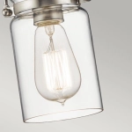 Mała lampa wisząca Brinley – 1 źródło światła – Szczotkowany nikiel KL-BRINLEY-MP-NI Elstead Lighting