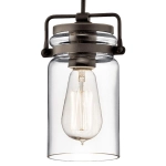 Mała lampa wisząca Brinley – 1 źródło światła – Stary brąz KL-BRINLEY-MP-OZ Elstead Lighting