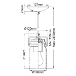 Mała lampa wisząca Brinley – 1 źródło światła – Stary brąz KL-BRINLEY-MP-OZ Elstead Lighting