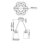 Lampa wisząca Brinley – 6 źródeł światła – Szczotkowany nikiel KL-BRINLEY6-NI Elstead Lighting