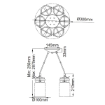 Lampa wisząca Brinley – 6 źródeł światła – Stary brąz KL-BRINLEY6-OZ Elstead Lighting