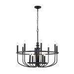 Żyrandol Capitol Hill – 12 źródeł światła – Czarny KL-CAPITOL-HILL12-BLK Elstead Lighting