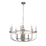 Żyrandol Capitol Hill – 12 źródeł światła – Szczotkowany nikiel KL-CAPITOL-HILL12-BN Elstead Lighting