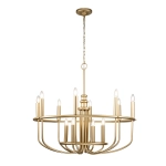 Żyrandol Capitol Hill – 12 źródeł światła – Naturalny mosiądz KL-CAPITOL-HILL12-PNBR Elstead Lighting