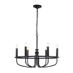 Żyrandol Capitol Hill – 6 źródeł światła – Czarny KL-CAPITOL-HILL6-BLK Elstead Lighting