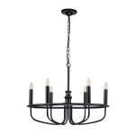 Żyrandol Capitol Hill – 6 źródeł światła – Czarny KL-CAPITOL-HILL6-BLK Elstead Lighting