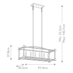 Podłużny żyrandol Cayden – 6 źródeł światła KL-CAYDEN-ISLE Elstead Lighting