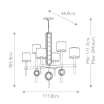 Żyrandol Celestial – 6 źródeł światła Elstead Lighting