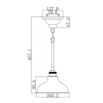 Mała lampa wisząca Cobson – 1 źródło światła – Naturalny mosiądz KL-COBSON-MP-BR Elstead Lighting