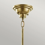 Mała lampa wisząca Cobson – 1 źródło światła – Naturalny mosiądz KL-COBSON-MP-BR Elstead Lighting