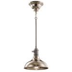 kinkiecik.pl Mała lampa wisząca Cobson – 1 źródło światła – Polerowany nikiel KL-COBSON-MP-PN Elstead Lighting