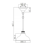 Mała lampa wisząca Cobson – 1 źródło światła – Polerowany nikiel KL-COBSON-MP-PN Elstead Lighting