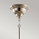 Mała lampa wisząca Cobson – 1 źródło światła – Polerowany nikiel KL-COBSON-MP-PN Elstead Lighting