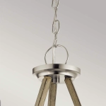 Żyrandol Deryn – 3 źródła światła – Postarzana antyczna szarość KL-DERYN3-DAG Elstead Lighting