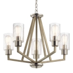 Żyrandol Deryn – 5 źródeł światła – Postarzana antyczna szarość KL-DERYN5-DAG Elstead Lighting