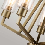 Żyrandol Deryn – 5 źródeł światła – Naturalny mosiądz KL-DERYN5-NBR Elstead Lighting