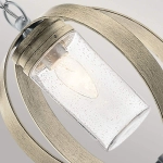 Latarnia wisząca Grand Bank – 1 źródło światła – Postarzana antyczna szarość / Szczotkowane aluminium KL-GRAND-BANK-P-DAGElstead Lighting