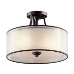 kinkiecik.pl Półplafon Lacey – 3 źródła światła – Ciepły ciemny brąz KL-LACEY-SF-MB Elstead Lighting
