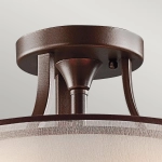 Półplafon Lacey – 3 źródła światła – Ciepły ciemny brąz KL-LACEY-SF-MB Elstead Lighting