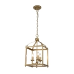 Średnia lampa wisząca Larkin – 3 źródła światła – Naturalny mosiądz KL-LARKIN-P-M-PNBR Elstead Lighting