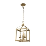 Średnia lampa wisząca Larkin – 3 źródła światła – Naturalny mosiądz KL-LARKIN-P-M-PNBR Elstead Lighting