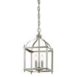 kinkiecik.pl Mała lampa wisząca Larkin – 2 źródła światła – Szczotkowany nikiel KL-LARKIN-P-S-NI Elstead Lighting