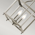 Mała lampa wisząca Larkin – 2 źródła światła – Szczotkowany nikiel KL-LARKIN-P-S-NI Elstead Lighting