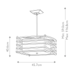 Mała lampa wisząca Moxie – 2 źródła światła KL-MOXIE-P-S Elstead Lighting