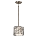 kinkiecik.pl Mała lampa wisząca Silver Coral – 1 źródło światła KL-SILVER-CORAL-MP Elstead Lighting