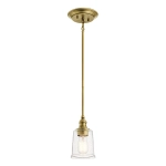 Mała lampa wisząca Waverly – 1 źródło światła – Naturalny mosiądz KL-WAVERLY-MP-NBR Elstead Lighting