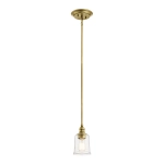 Mała lampa wisząca Waverly – 1 źródło światła – Naturalny mosiądz KL-WAVERLY-MP-NBR Elstead Lighting