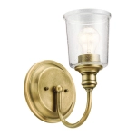 Kinkiet Waverly – 1 źródło światła – Naturalny mosiądz KL-WAVERLY1-NBR Elstead Lighting