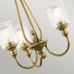 Żyrandol Waverly – 3 źródła światła – Naturalny mosiądz KL-WAVERLY3-NBR Elstead Lighting