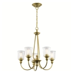 Żyrandol Waverly – 5 źródeł światła – Naturalny mosiądz KL-WAVERLY5-NBR Elstead Lighting