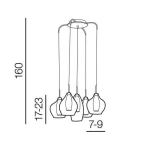 Lampa wisząca AMBER MILANO AZ3076 AZZARDO