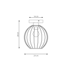 Lampa sufitowa NEST 1 BL GOLD 1370/1 EMIBIG Lighting