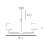 Lampa wisząca Stockholm - P06636BK AU CosmoLight - zdjęcie dodatkowe 2