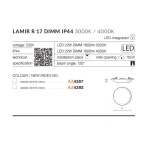 Oprawa podstropowa Lamir R 17 4000K DIMM AZ4392 AZZARDO