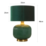 Lampa stołowa Tamiza 48 cm zielona 1xE27 LP-1515/1T small green Light Prestige