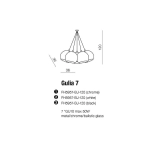 Lampa wisząca Gulia 7 AZ0635 Black AZZARDO
