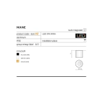 kinkieick.pl Plafon Mane 30W (gold) 3000K AZ4157 AZZARDO