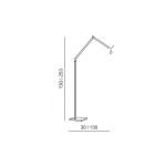 Lampa podłogowa ZYTA FLOOR złota AZ4193+AZ2594 śr. 23cm AZZARDO