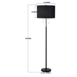 Lampa stojąca Fogo 2xE27 czarna LP-0304/2F BK LIGHT PRESTIGE
