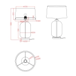 Lampa stołowa Amur niebieska LP-919/1T blue LIGHT PRESTIGE
