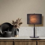 Lampa stołowa Fogo 2xE27 czarna LP-0304/2T BK LIGHT PRESTIGE