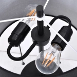 Lampa stołowa Fogo 2xE27 czarna LP-0304/2T BK LIGHT PRESTIGE