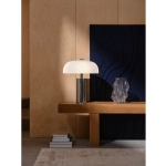 Lampa stołowa Gabrielle – lampa z opalowym kloszem i chromowaną podstawą 2612435033 Nordlux
