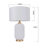 Lampa stołowa Tamiza 65 cm biała 1xE27 LP-1515/1T big white Light Prestige